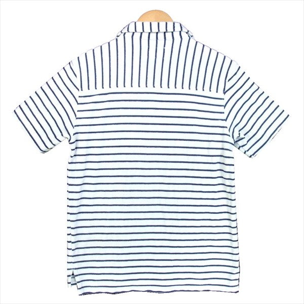 THE NORTH FACE ノースフェイス AT40803 茶タグ復刻 パイル生地 ポロ シャツ ポロシャツ 白×ネイビー系 M【中古】