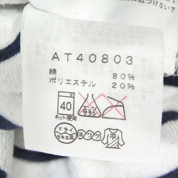 THE NORTH FACE ノースフェイス AT40803 茶タグ復刻 パイル生地 ポロ シャツ ポロシャツ 白×ネイビー系 M【中古】