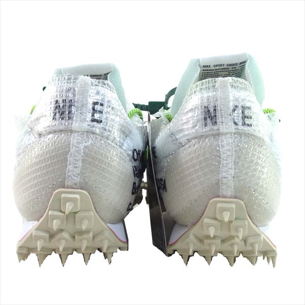 NIKE ナイキ CD8180-100 × オフホワイト Off-White 国内正規 WAFFLE RACER ワッフル レーサー スニーカー ホワイト系 27.5cm【新古品】【未使用】【中古】