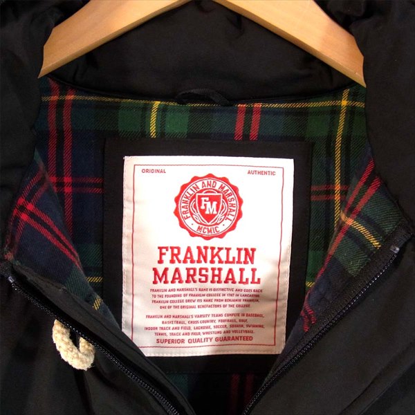 FRANKLIN&MARSHALL フランクリンマーシャル ナイロン ダッフルコート ジャケット 黒系 M【中古】
