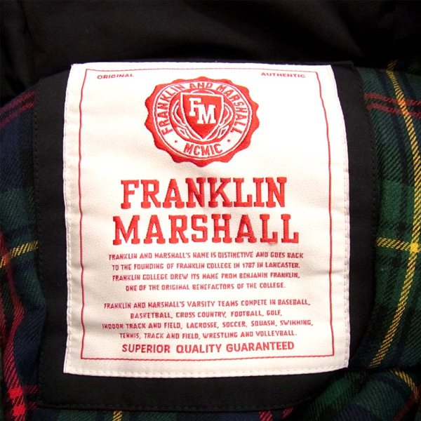 FRANKLIN&MARSHALL フランクリンマーシャル ナイロン ダッフルコート ジャケット 黒系 M【中古】