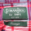 GITMAN BROS. for SHIPS ギットマンブラザーズフォーシップス SHIPS別注 BD ボタンダウン チェック 長袖シャツ レッド系 15 1/2R【中古】
