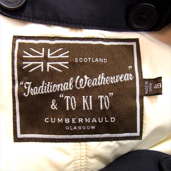 Traditional Weatherwear トラディショナルウェザーウェア 092HF-7904 × TOKITO MOUNTAIN PARKA マウンテンパーカー  ジャケット ネイビー系 40【中古】