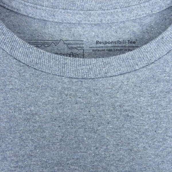 patagonia パタゴニア L/S P-6 LOGO RESPONSIBILI-TEE 38581SP20 長袖 Tシャツ グレー系 S【美品】【中古】