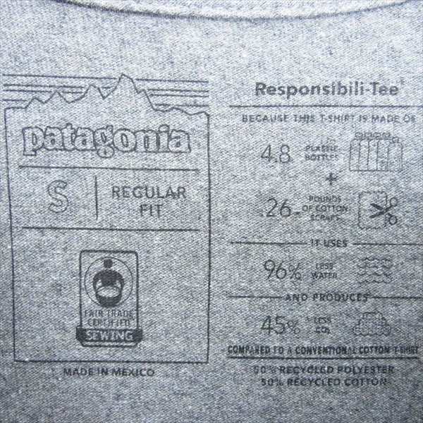 patagonia パタゴニア L/S P-6 LOGO RESPONSIBILI-TEE 38581SP20 長袖 Tシャツ グレー系 S【美品】【中古】