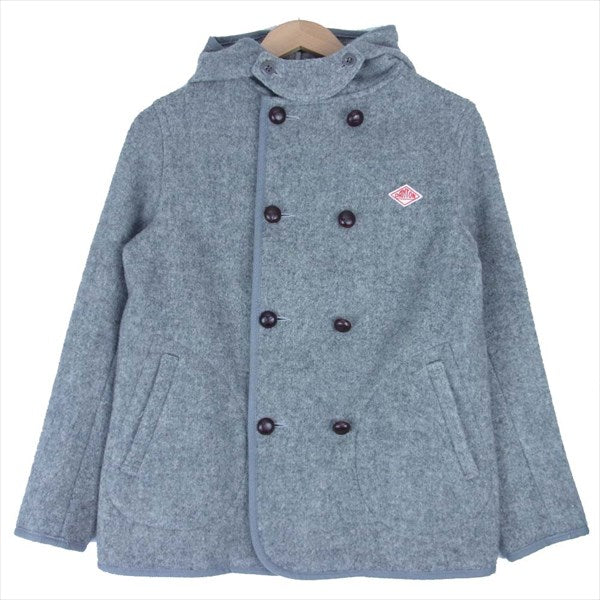 Danton ダントン JD-8245 ウール モッサ フード レディース コート グレー系 36【中古】
