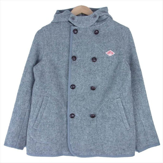 Danton ダントン JD-8245 ウール モッサ フード レディース コート グレー系 36【中古】