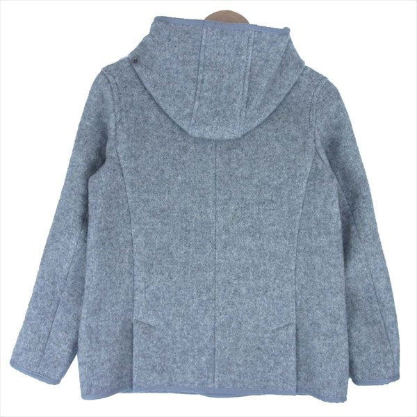 Danton ダントン JD-8245 ウール モッサ フード レディース コート グレー系 36【中古】