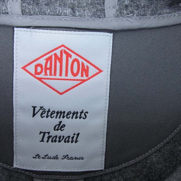 Danton ダントン JD-8245 ウール モッサ フード レディース コート グレー系 36【中古】