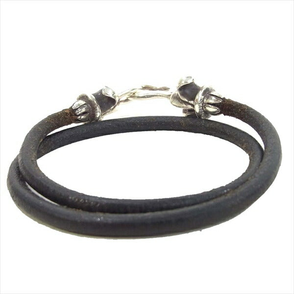 THIRTEEN DESIGN サーティーンデザイン レザー チョーカー ブレスレット ネックレス シルバー【中古】