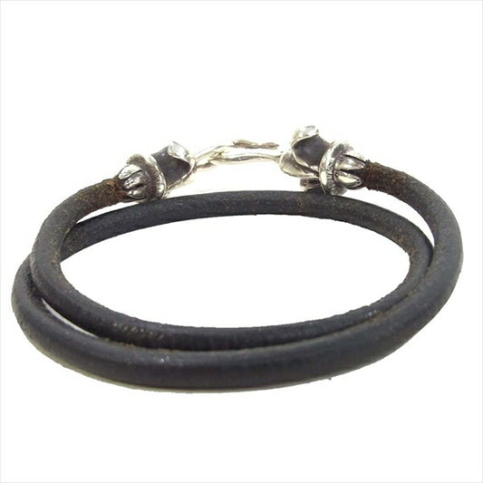 THIRTEEN DESIGN サーティーンデザイン レザー チョーカー ブレスレット ネックレス シルバー【中古】