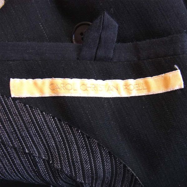 Carol Christian Poell キャロルクリスチャンポエル 06-07AW チェスター コート 黒系 46【中古】
