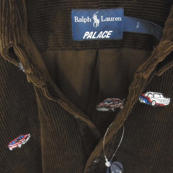 PALACE パレス × ラルフローレン Ralph Lauren 18AW B.D Shirt コーデュロイ ボタンダウン 長袖シャツ ブラウン系 S【美品】【中古】