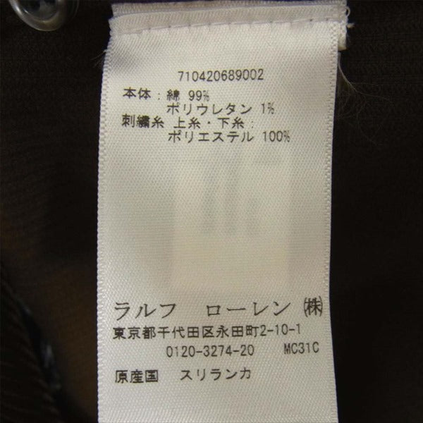 PALACE パレス × ラルフローレン Ralph Lauren 18AW B.D Shirt コーデュロイ ボタンダウン 長袖シャツ ブラウン系 S【美品】【中古】