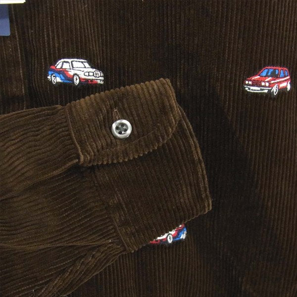 PALACE パレス × ラルフローレン Ralph Lauren 18AW B.D Shirt コーデュロイ ボタンダウン 長袖シャツ ブラウン系 S【美品】【中古】