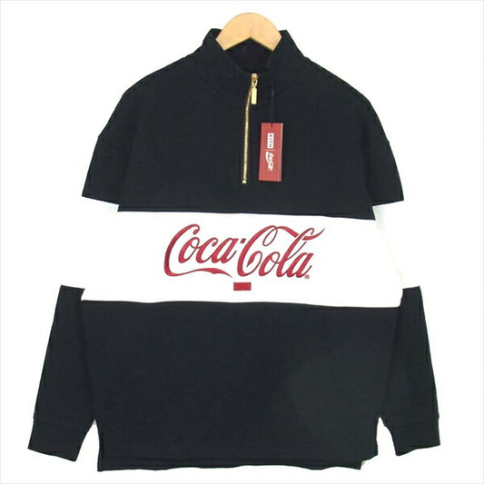 KITH キス × コカ コーラ Coca-Cola 1/4 Zip Rugby スウェット ブラック系 XS【新古品】【未使用】【中古】