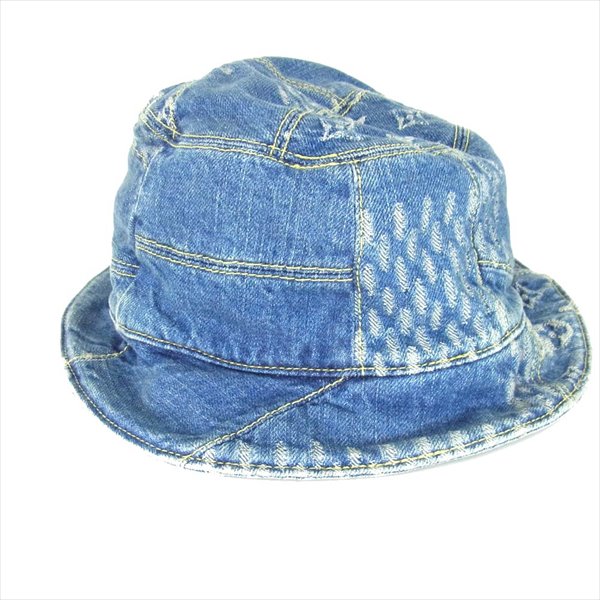 LOUIS VUITTON ルイ・ヴィトン ×NIGO MP2734 ボネ・ダミエ ジャイアント ウェーブ モノグラム デニム  インディゴブルー系【極上美品】【中古】