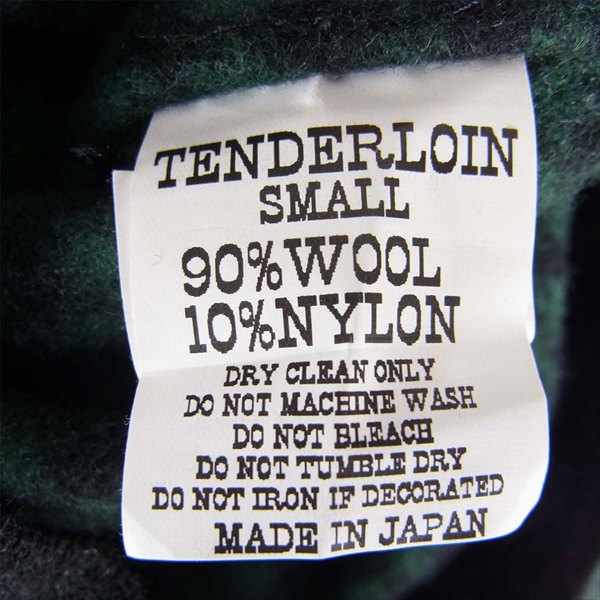 TENDERLOIN テンダーロイン T-LUMBERJACK ウール ランバー ブルゾン ジャケット グリーン×ブラック Ｓ【中古】