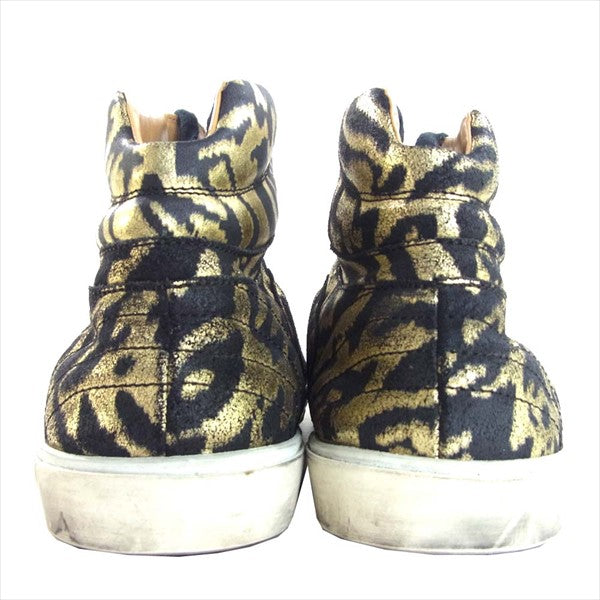 JIMMY CHOO ジミーチュウ ハイカット スニーカー ゴールド系 43【中古】