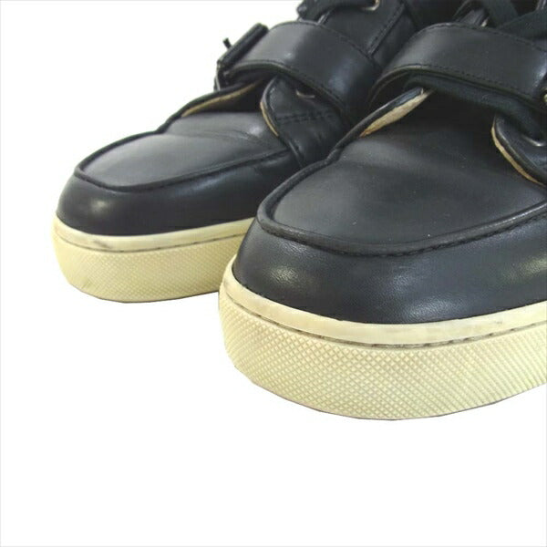 Christian Louboutin クリスチャンルブタン ベルテッド サイドジップ ハイカット  スニーカー 黒系 43【中古】