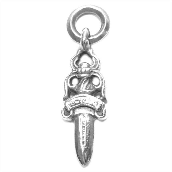 CHROME HEARTS クロムハーツ（原本無） ダガー チャーム パヴェ サファイア ペンダントトップ シルバー -【中古】