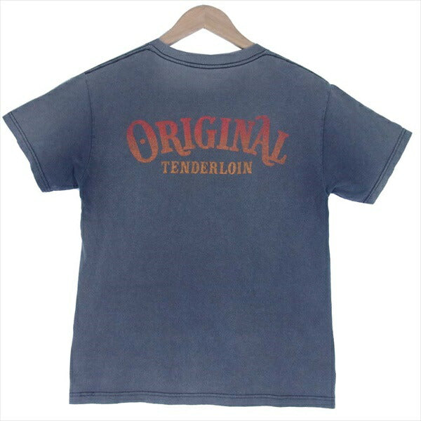 TENDERLOIN テンダーロイン HELL ON WHEELS T-TEE 2 ウォッシュ 加工 プリント Tシャツ グレー系 Ｓ【中古】