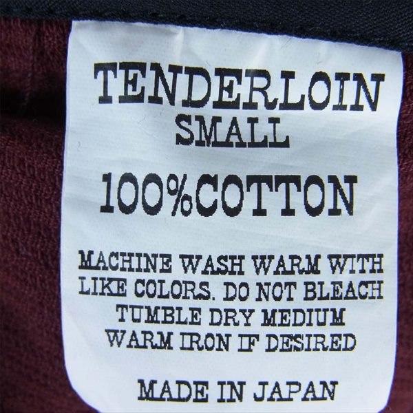 TENDERLOIN テンダーロイン CORDUROY JKT STAND コーデュロイ スタンドカラー ジャケット エンジ系 Ｓ【中古】