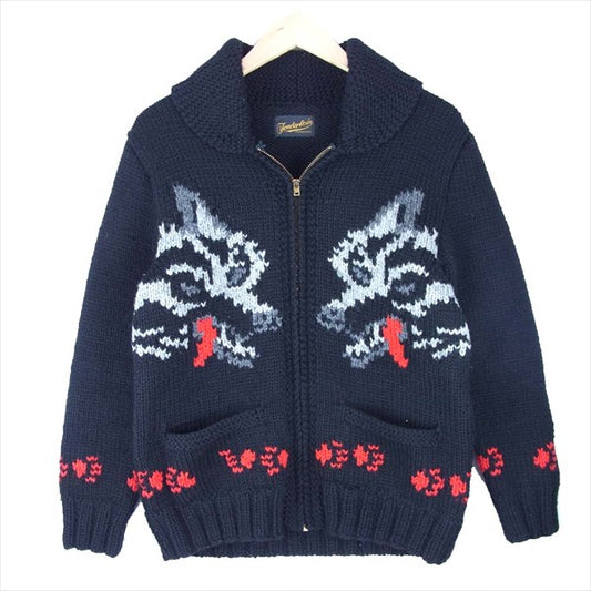 TENDERLOIN テンダーロイン T-COWICHAN ウルフ カウチン ニット ジャケット ブラック系 Ｓ【中古】