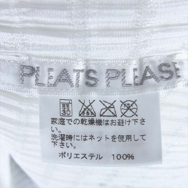 PLEATS PLEASE プリーツプリーズ イッセイミヤケ ISSEY MIYAKE PP51-JO834 シースルーボーダー レディース カーディガン ホワイト系 3【美品】【中古】