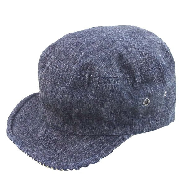 Stevenson Overall Co. スティーブンソンオーバーオール リバーシブル メカニック キャップ 帽子 ネイビー系【中古】