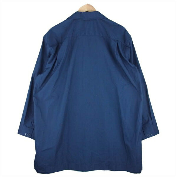 ISSEY MIYAKE イッセイミヤケ ME01-FJ112-75 オープンカラー シャツ コート ネイビー系 3【極上美品】【中古】