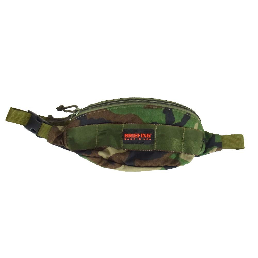 BRIEFING ブリーフィング FLIGHT LIGHT MINI POD BRF100219 WOODLAND CAMO ウエストポーチ カーキ系【極上美品】【中古】