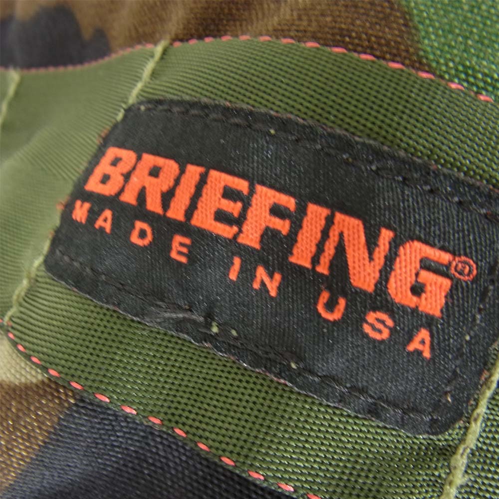 BRIEFING ブリーフィング FLIGHT LIGHT MINI POD BRF100219 WOODLAND CAMO ウエストポーチ カーキ系【極上美品】【中古】