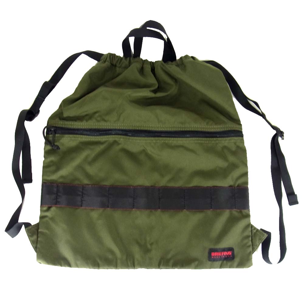 BRIEFING ブリーフィング BEGIN別注  ナップサック カーキ系【極上美品】【中古】