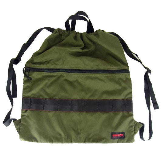 BRIEFING ブリーフィング BEGIN別注  ナップサック カーキ系【極上美品】【中古】
