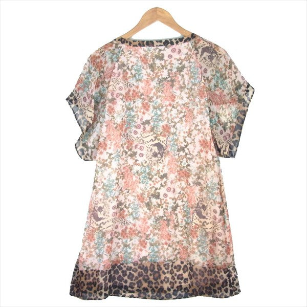 HYSTERIC GLAMOUR ヒステリックグラマー 0133AO01 レオパード 花柄 総柄 シフォン レディース ワンピース  ピンク系【中古】