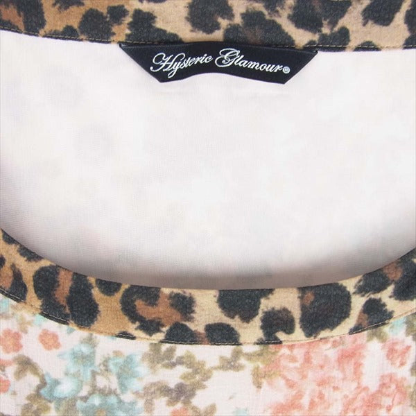 HYSTERIC GLAMOUR ヒステリックグラマー 0133AO01 レオパード 花柄 総柄 シフォン レディース ワンピース  ピンク系【中古】