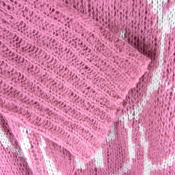 HYSTERIC GLAMOUR ヒステリックグラマー 0123NS05 ファックベア モヘア混 レディース ニット ピンク系【中古】