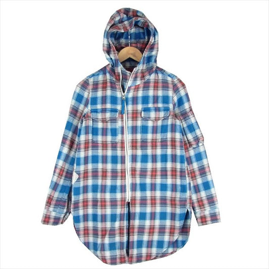 HYSTERIC GLAMOUR ヒステリックグラマー 0140AH01 ネル チェック シャツ レディース パーカー ブルー系【中古】