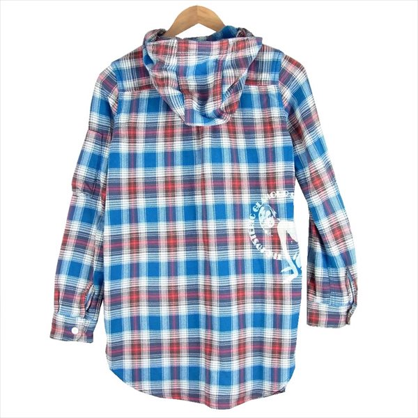 HYSTERIC GLAMOUR ヒステリックグラマー 0140AH01 ネル チェック シャツ レディース パーカー ブルー系【中古】