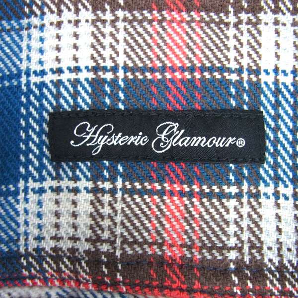 HYSTERIC GLAMOUR ヒステリックグラマー 0140AH01 ネル チェック シャツ レディース パーカー ブルー系【中古】