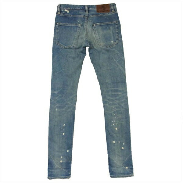 HYSTERIC GLAMOUR ヒステリックグラマー スタッズ クラッシュ リペア 加工 デニム パンツ インディゴブルー系 XXS【中古】