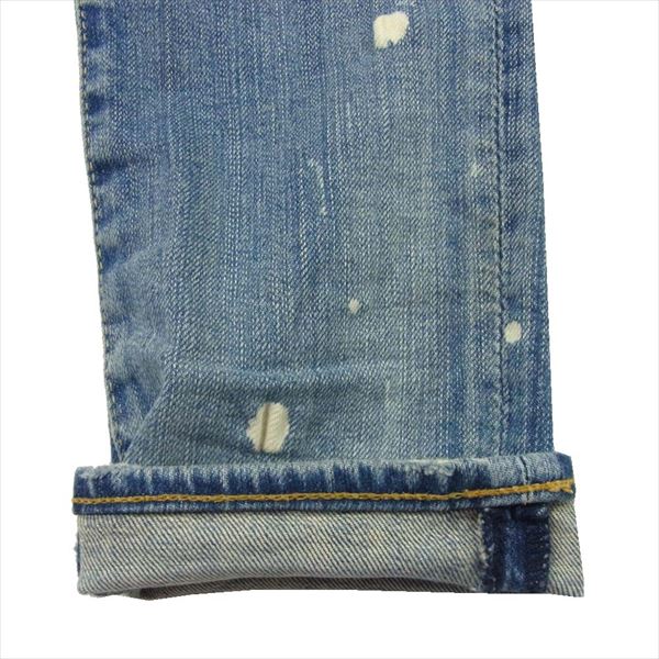 HYSTERIC GLAMOUR ヒステリックグラマー スタッズ クラッシュ リペア 加工 デニム パンツ インディゴブルー系 XXS【中古】