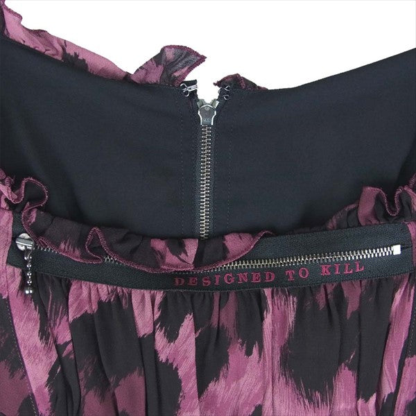 HYSTERIC GLAMOUR ヒステリックグラマー 0101AO02 DESIGNED TO KILL 総柄 レディース ワンピース ピンク系【中古】