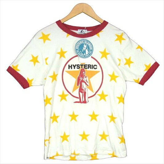 HYSTERIC GLAMOUR ヒステリックグラマー 02202CT20 HYS STAR スター クルーネック ホワイト系 M【中古】