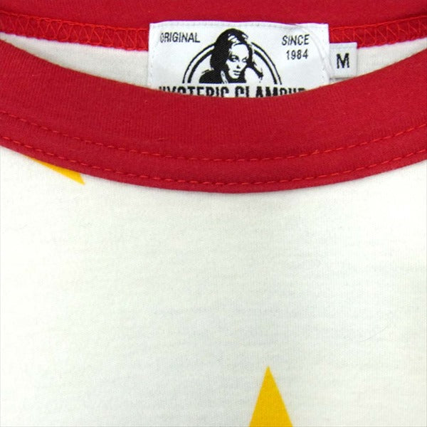 HYSTERIC GLAMOUR ヒステリックグラマー 02202CT20 HYS STAR スター クルーネック ホワイト系 M【中古】