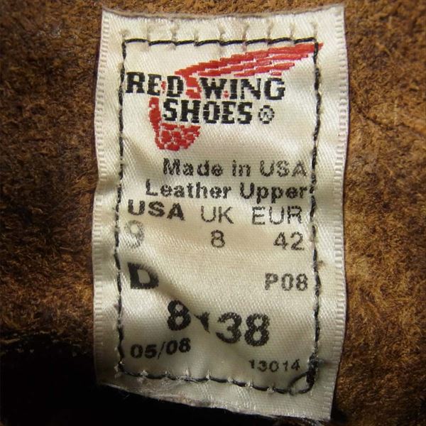 RED WING レッドウィング 8138 classic moc toe モックトゥブーツ ブラウン系 USA9D【中古】