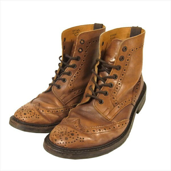 Tricker's トリッカーズ MALTON モールトン イングランド製 カントリー ブーツ ブラウン系 8【中古】