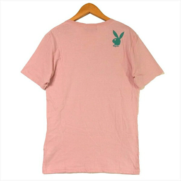 HYSTERIC GLAMOUR ヒステリックグラマー 1243CT01 プレイボーイ PlayBoy Vネック プリント レディース ピンク系 S【中古】
