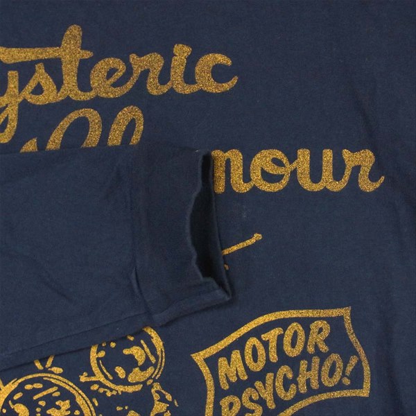 HYSTERIC GLAMOUR ヒステリックグラマー 01173CL11 クルーネック ガールプリント 長袖 レディース ネイビー系 FREE【中古】